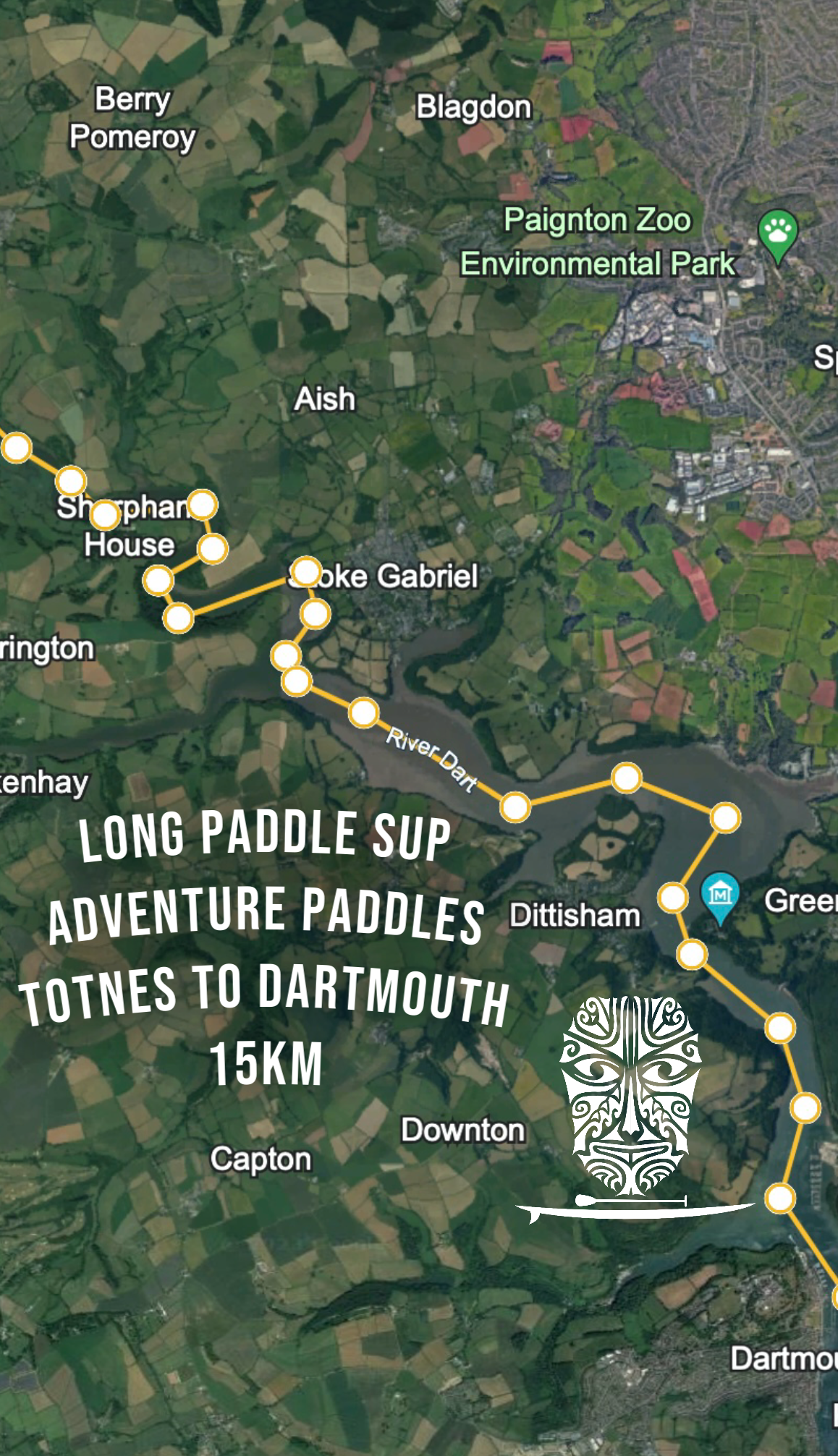 SUP River Dart- Totnes to Dartmouth 15km