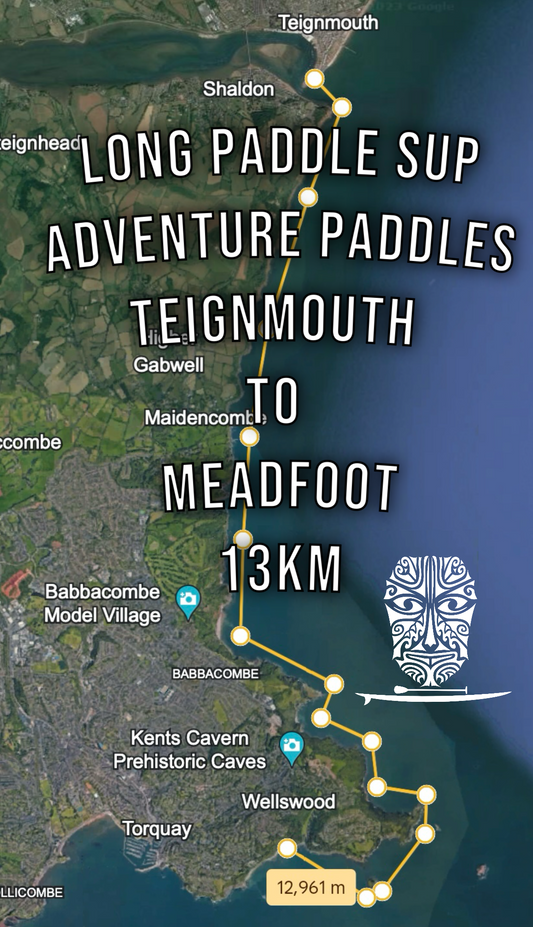 SUP Teignmouth Beach to Torquay (Meadfoot) 13km