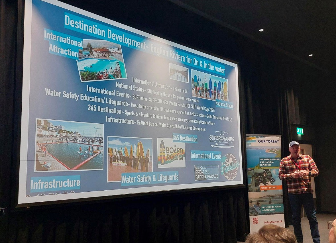 Brendon Prince presenting a destination-development strategy for the English Riviera
