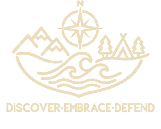 Discover • Embrace • Defend adventure emblem